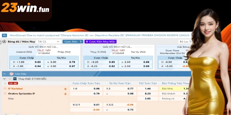 Kèo cược bóng đá phong phú tại thể thao 23WIN mỗi ngày