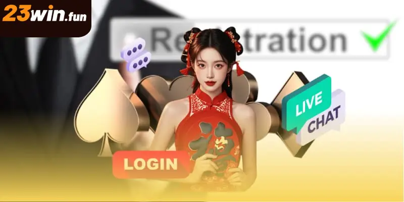 Giao diện Live Chat hỗ trợ tức thì khi liên hệ 23WIN