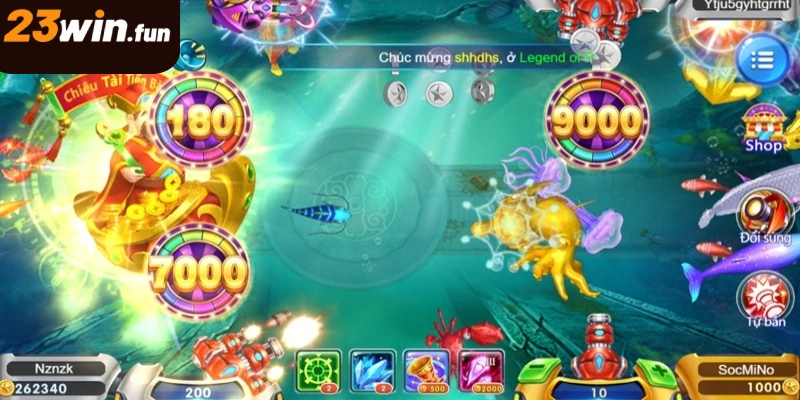 23WIN có nhiều sảnh bắn cá dành cho mọi cấp độ